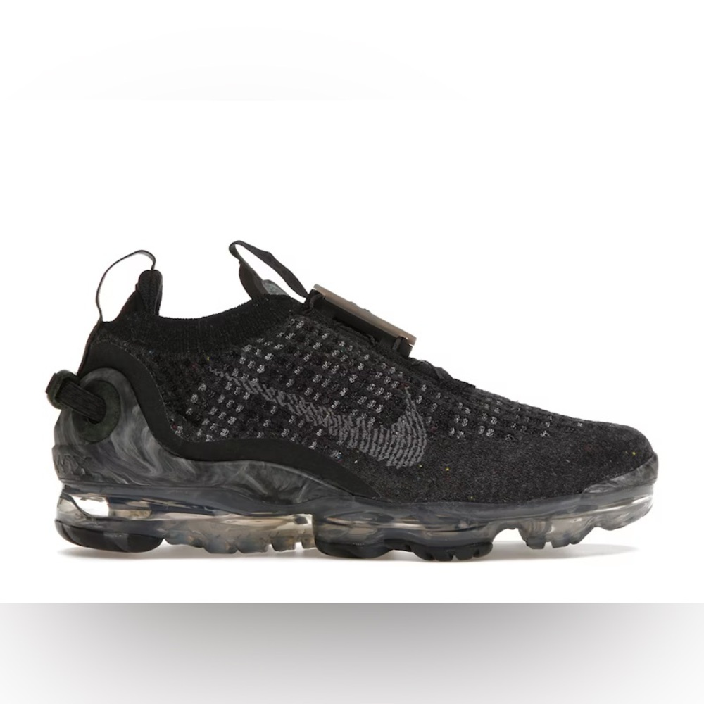 Nike Black Dark Grey Air Vapor Max Flyknit Air Sneakers